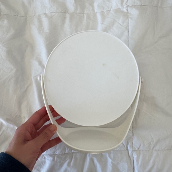 Room Essentials White Vanity Mirror - 360° Swivel Tabletop - Picture 6 of 9